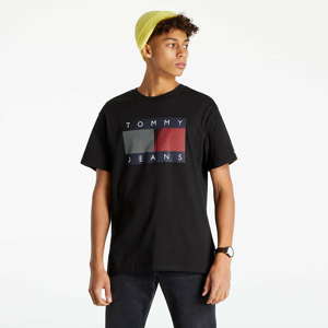 Tommy Jeans Reflective Wave Flag Tee Black
