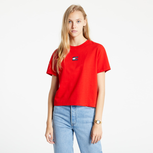Tommy Jeans Tommy Center Badge Tee Deep Crimson