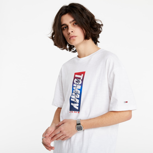 Tommy Jeans Vertical Front Logo Box Tee White