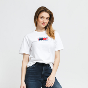 TOMMY JEANS W Relaxed Timeless Flag Tee White