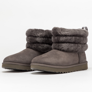 UGG W Fluff Mini Quilted Charcoal