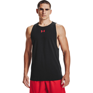 Under Armour Baseline Cotton Tank Black/ Red/ Red