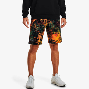 Under Armour Rival Fleece Sport Palm Shorts Cruise Gold/ White