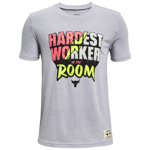 Under Armour Y Project Rock Hwitr SS Tee Gray