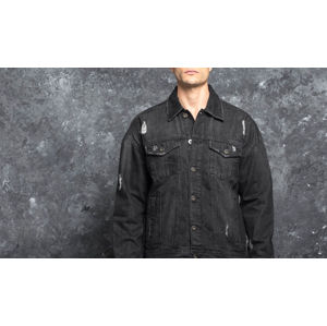 Urban Classics Riped Denim Jacket Black
