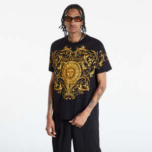 Versace Jeans Couture Jer. Cot. Panel Print Sun Baroque T-Shirt Black/ Gold