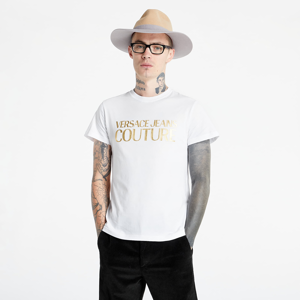 Versace Jeans Couture Maglietta T-Shirt Logo White/ Gold