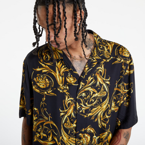 Versace Jeans Couture Twill Vi Print Garland Shirt Black/ Gold
